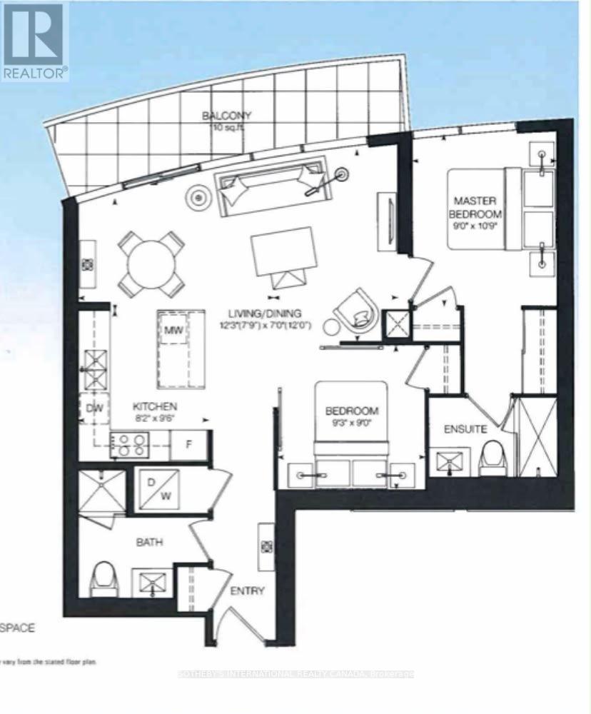Floor plan of the suite